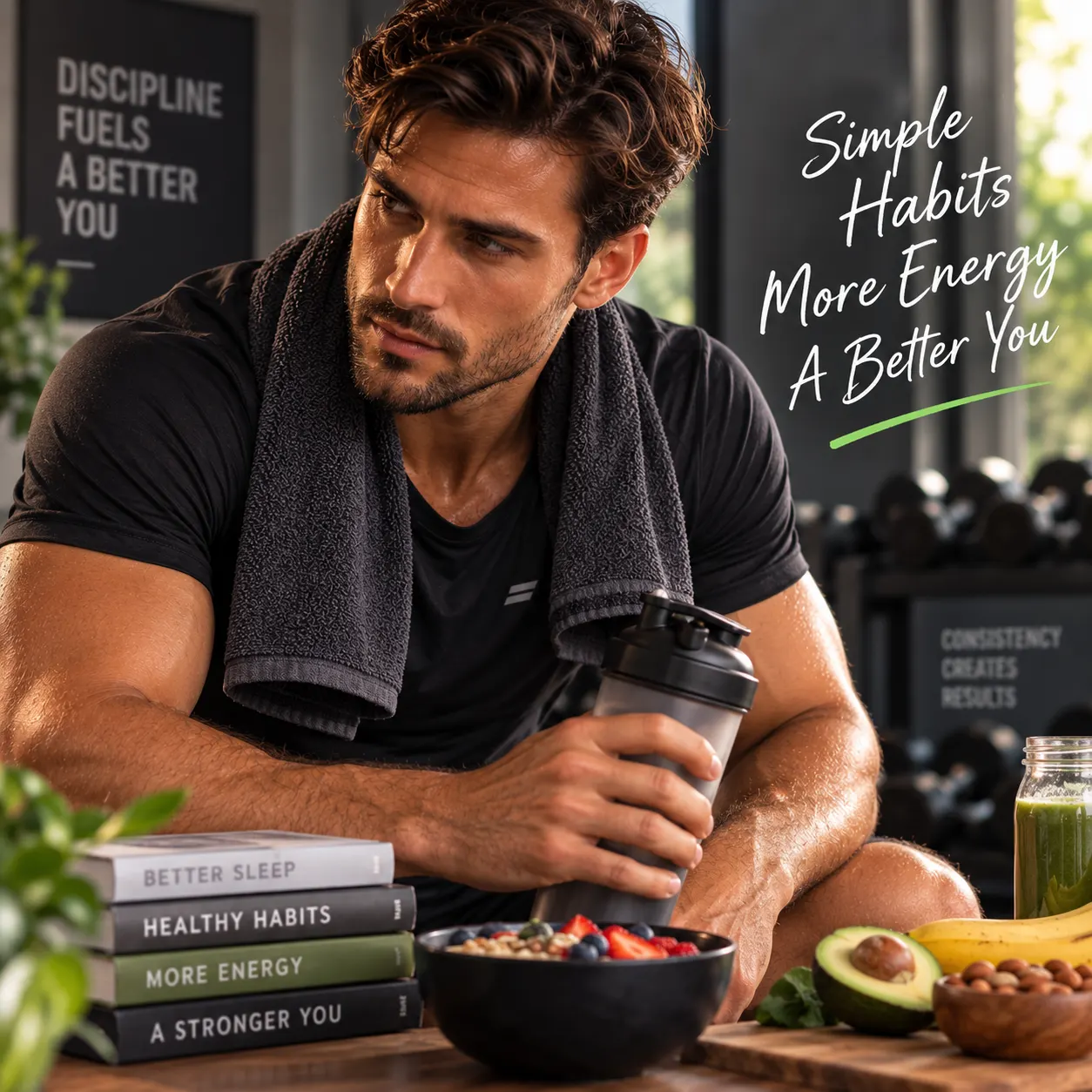 Man following a healthy wellness routine for energy and stamina